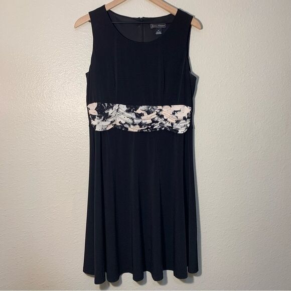 Jessica Howard Black A-Line Dress Women’s 14P Sleeveless Scoop Neck Jacket. - Picture 10 of 16